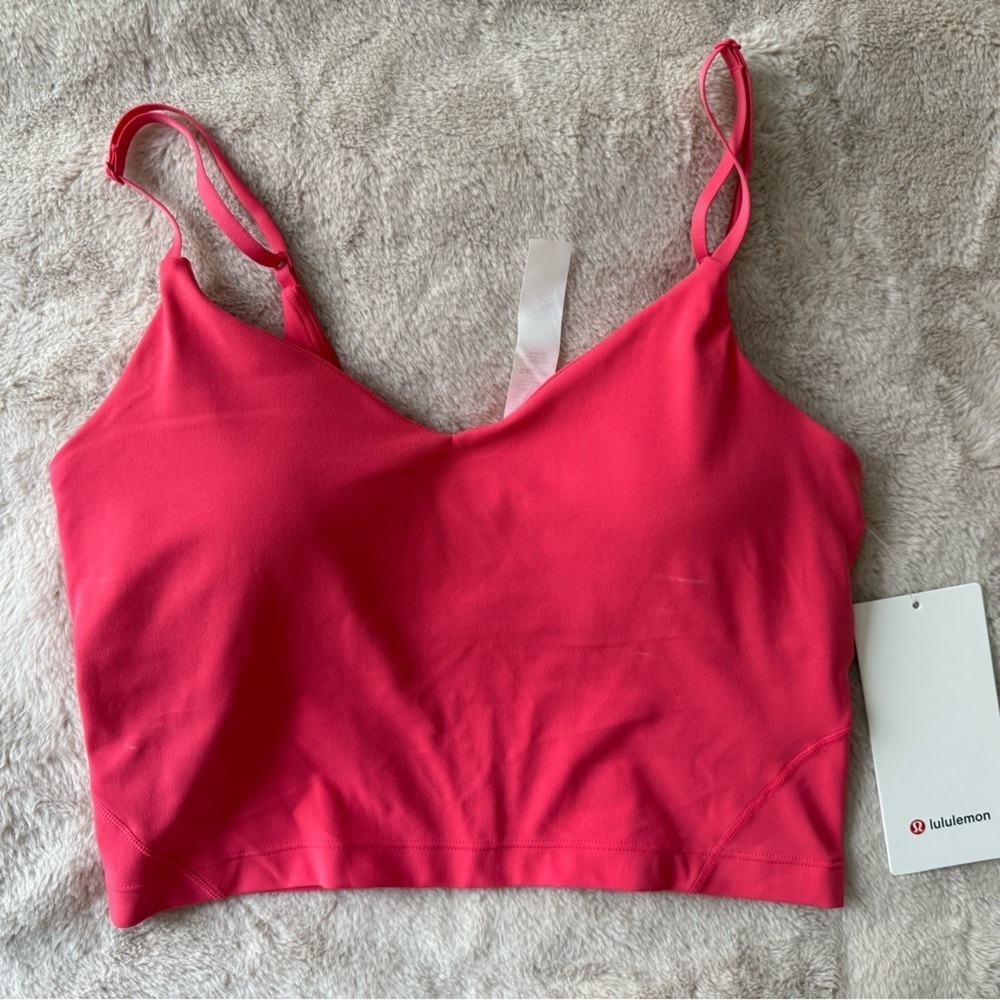 NWT Lululemon Align Cropped Cami Tank A/B Cup Glaze Pink Size 8 - Picture 10 of 11